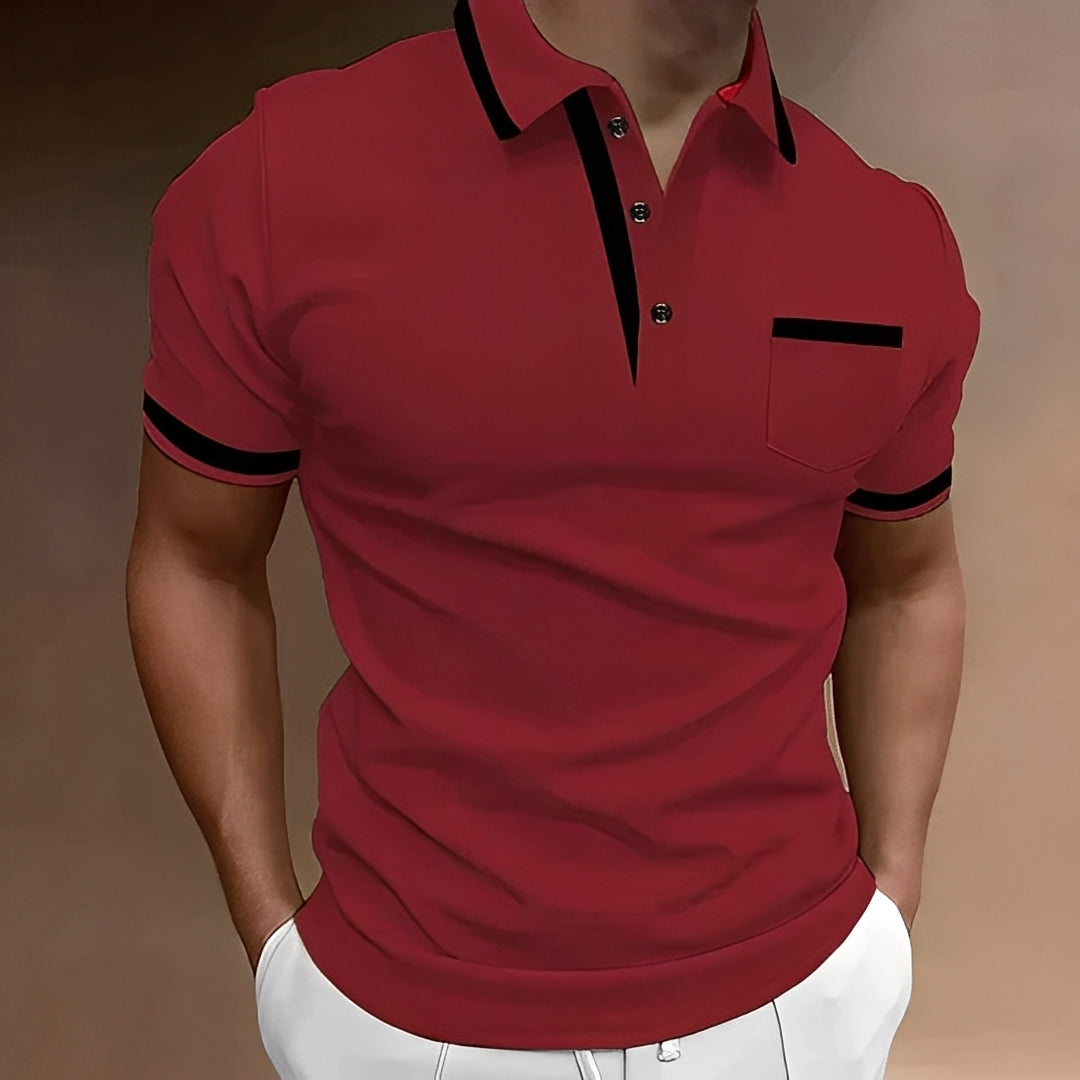Callahan - Polo elegante con bolsillo para hombres
