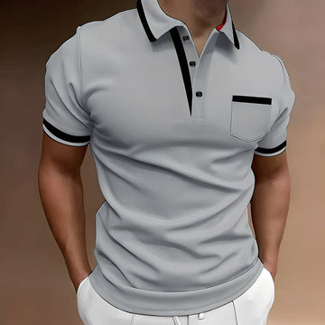 Callahan - Polo elegante con bolsillo para hombres