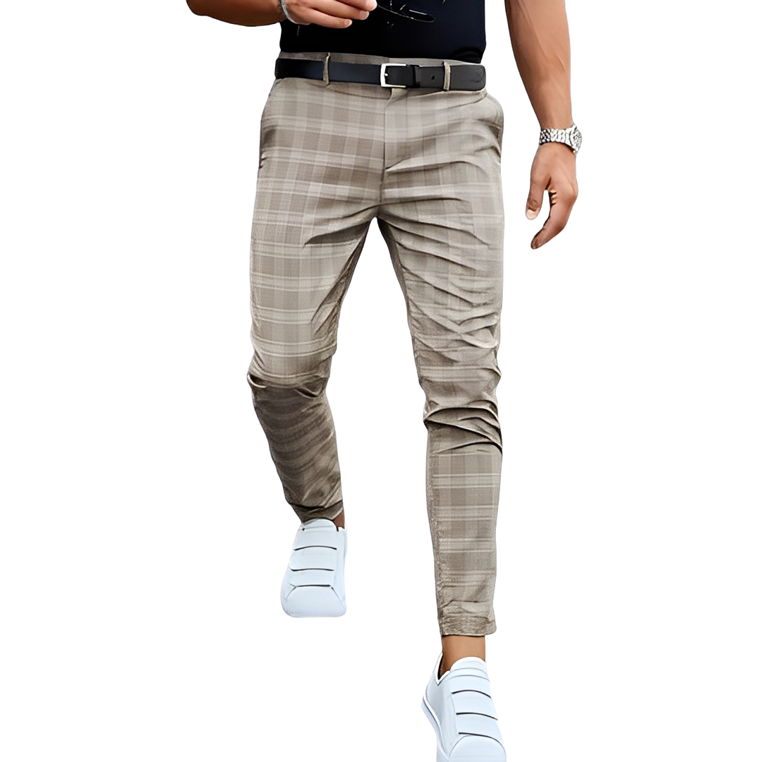 Deacon - Pantalones Ajustados con Cuadros para Hombres