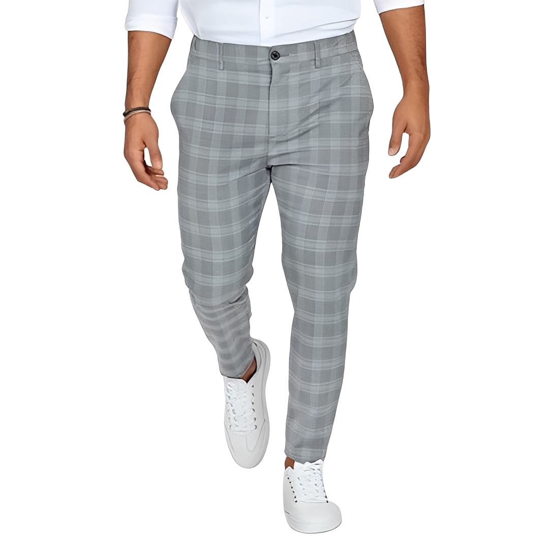 Deacon - Pantalones Ajustados con Cuadros para Hombres