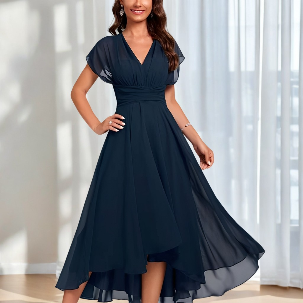 Bethel - Vestido elegante y liviano de gasa para mujeres