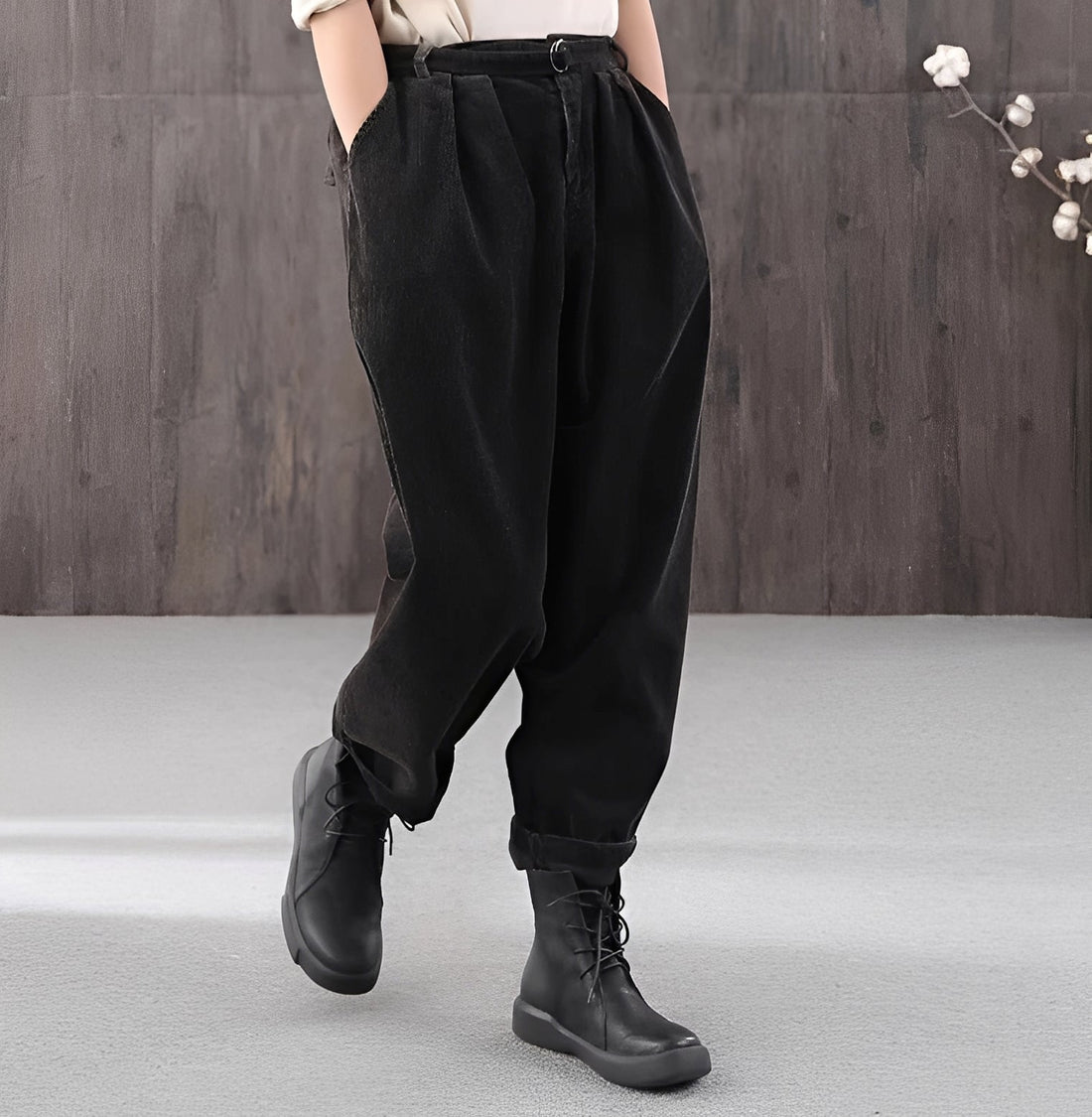 Izabelle - Pantalón Holgado Cómodo para Mujeres