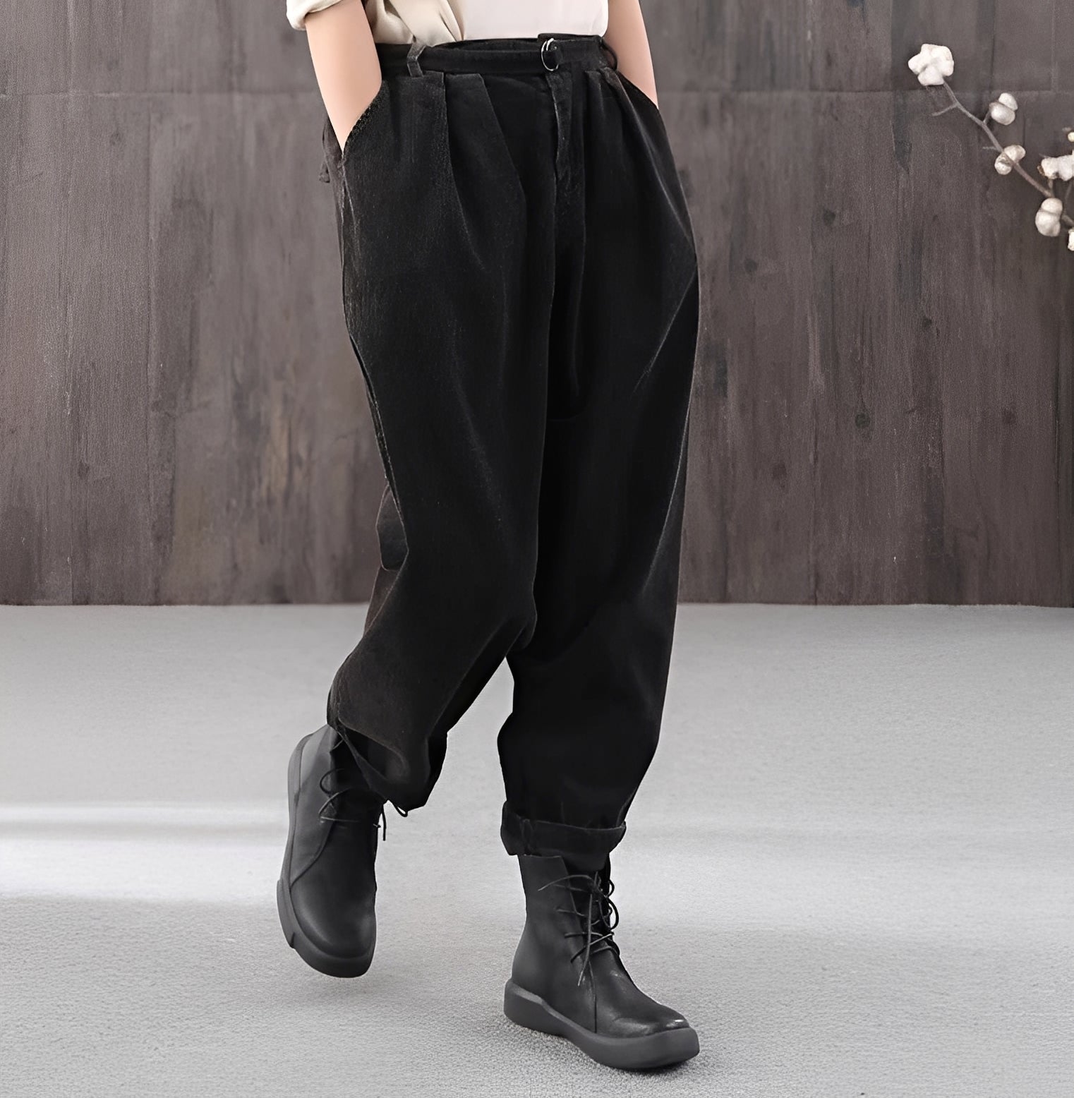 Izabelle - Pantalón Holgado Cómodo para Mujeres