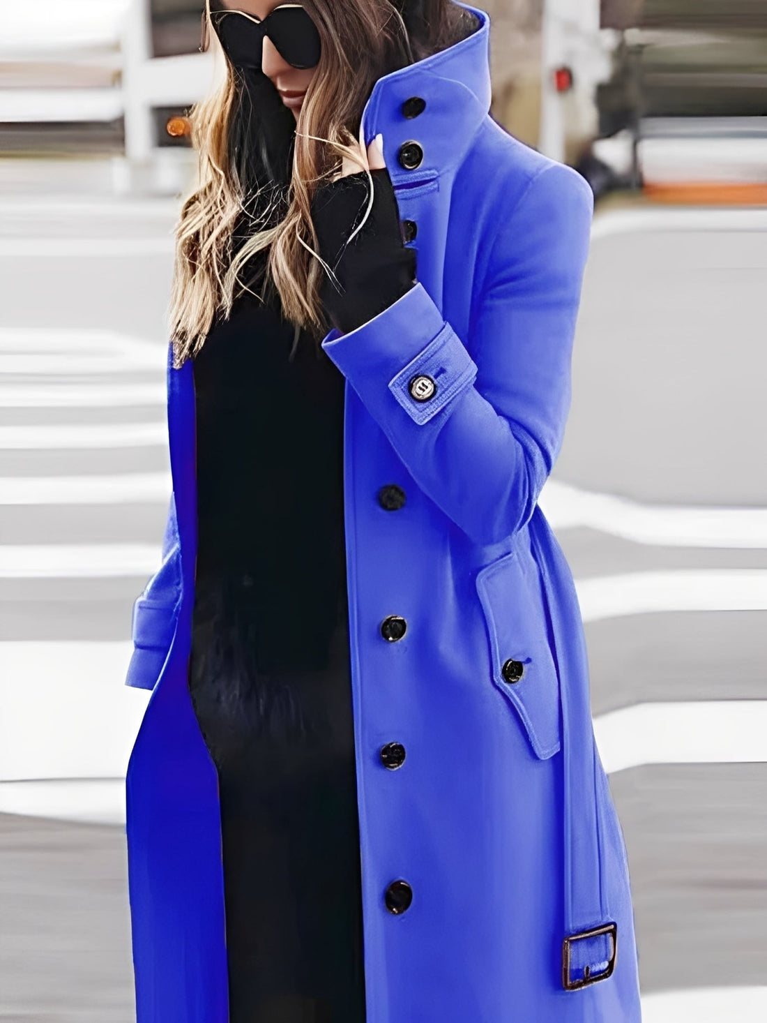 Mikaela - Fino abrigo de lana entallado para damas