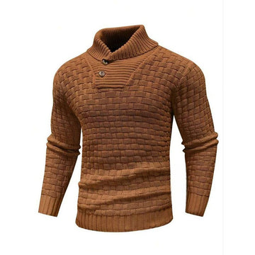 Eldon - Suéter formal de punto con botones para hombres