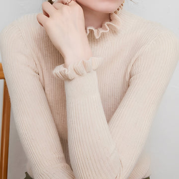 Elaine - Suéter informal de cuello alto para mujeres