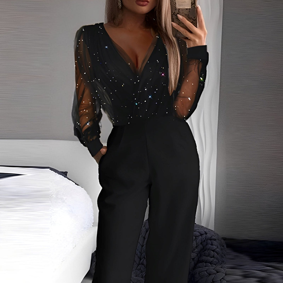 Morgana - Mono elegante de pierna ancha para mujeres