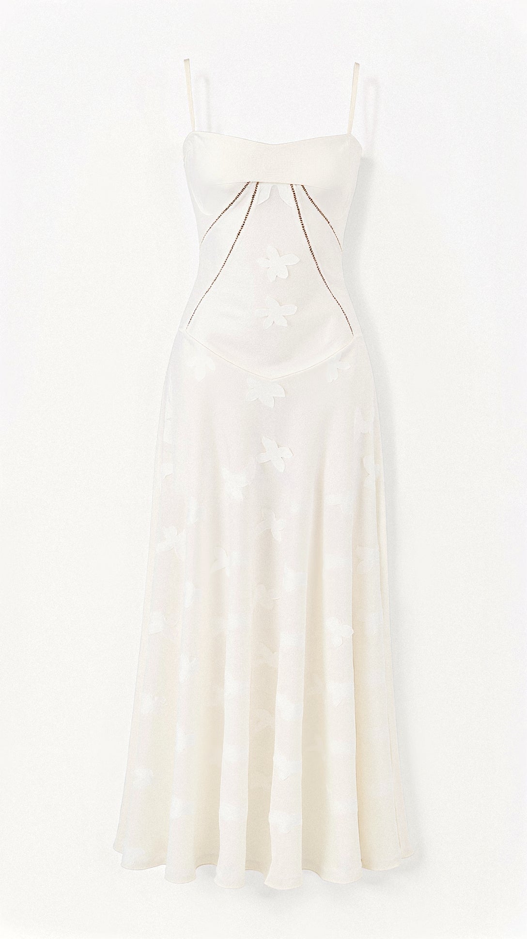 Hannah - Maxikleid - Spitzenrücken - Kleider - Weiß - Müller Mode