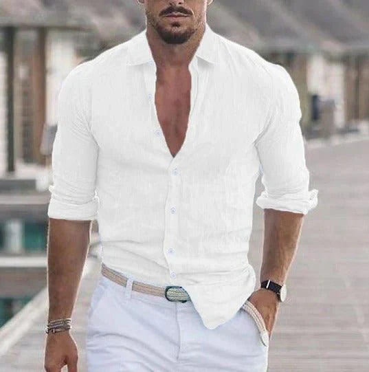 Renzie - Elegante Camisa de Lino de Verano