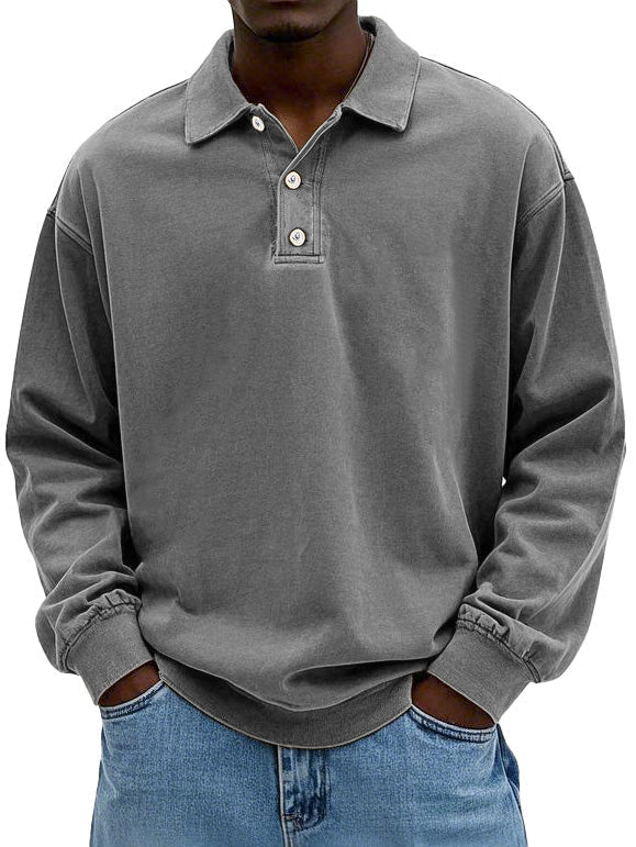 Caspian - Hombres Polo de Manga Larga Calidad Premium