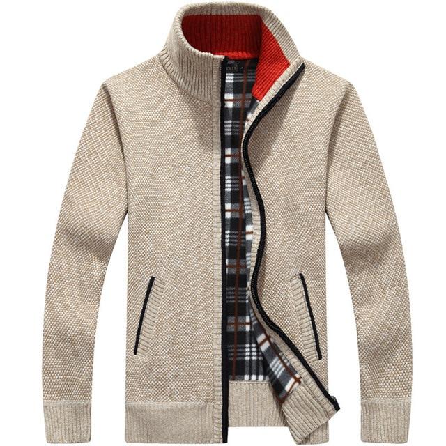 Iker – Chaqueta de Punto para Hombre con Forro de Polar