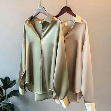 Valgerda - Elegante camisa de mujer de satén