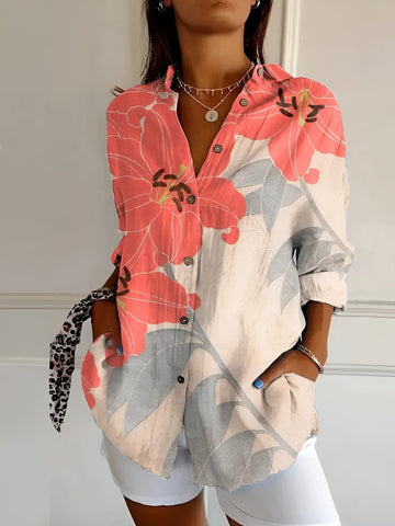 Leofel - Elegante Camisa de Mujer con Botonadura y Manga Larga