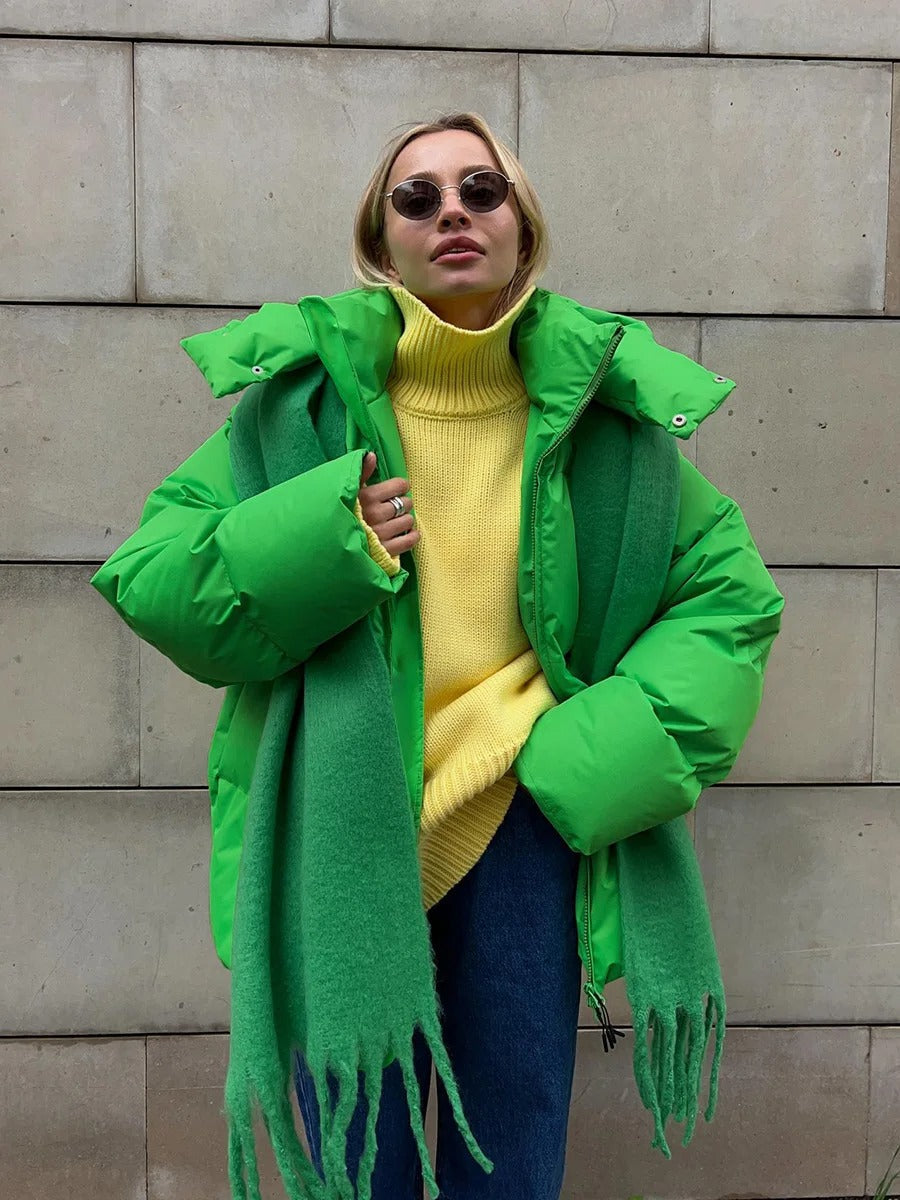 Louisa - Chaqueta acolchada corta con capucha